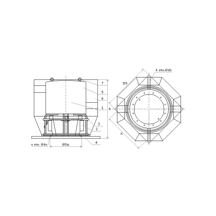 Konvektor - Dachventilator zur Rauchabsaugung WVP / OD