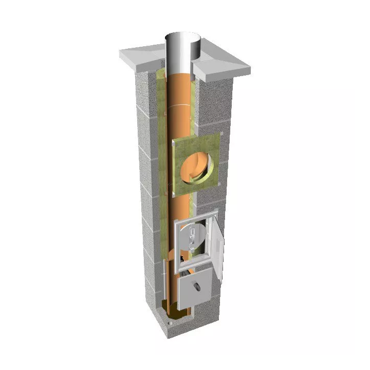 Tona - a three-layer chimney system with insulation and a TONAtec ISO condensate container
