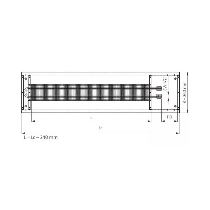 Purmo - Aquilo FMK 90 trench heater