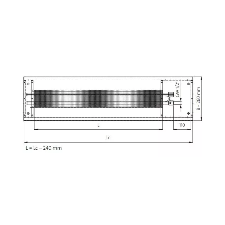 Purmo - Aquilo FMK 140 channel heater