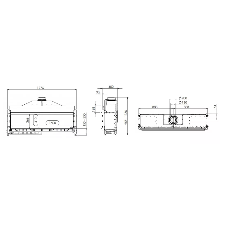 Kal-fire - Kamineinsatz mit 3D G160 / 41F Kamin