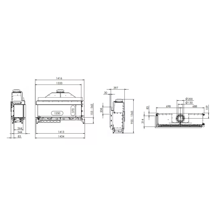 Kal-fire - Kamineinsatz mit 3D G125 / 37C Kamin