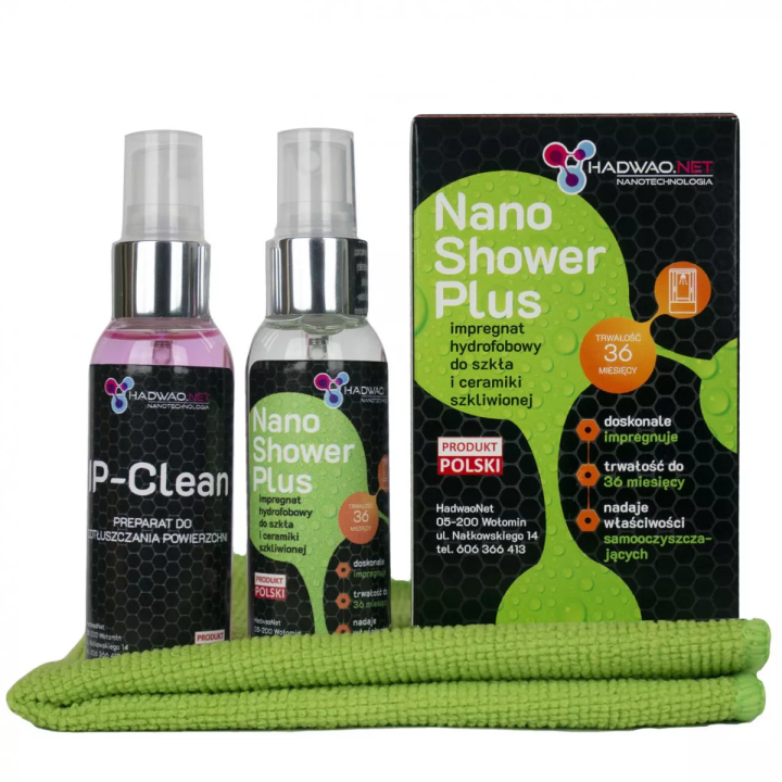 Hadwao - ein Vorbereitungsset zum Imprägnieren von Glas in der Duschabtrennung Nano Shower Plus