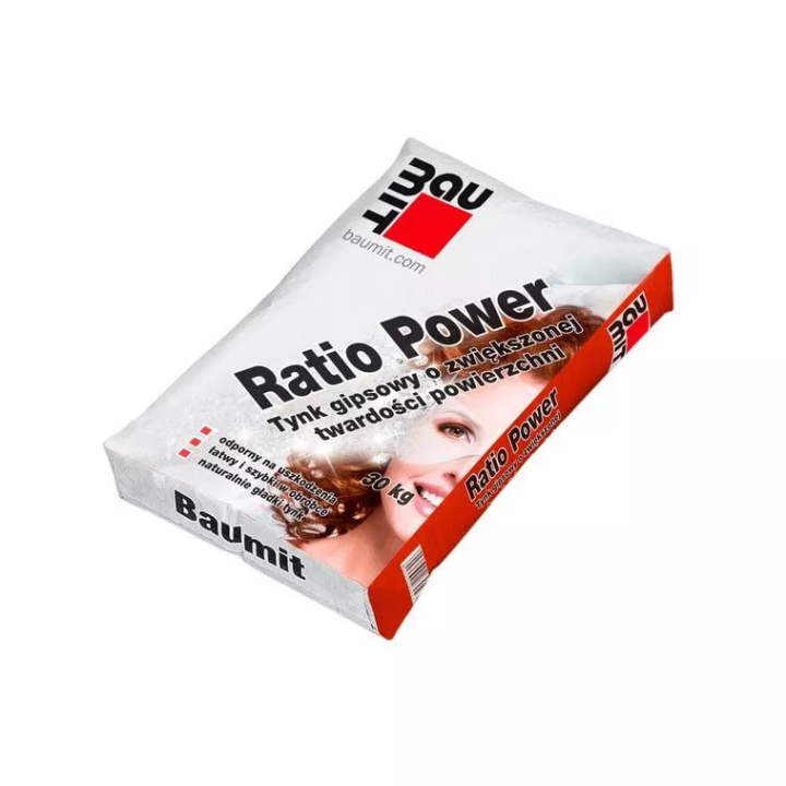 Baumit - tynk gipsowy maszynowy o zwiększonej twardości powierzchni Ratio Power