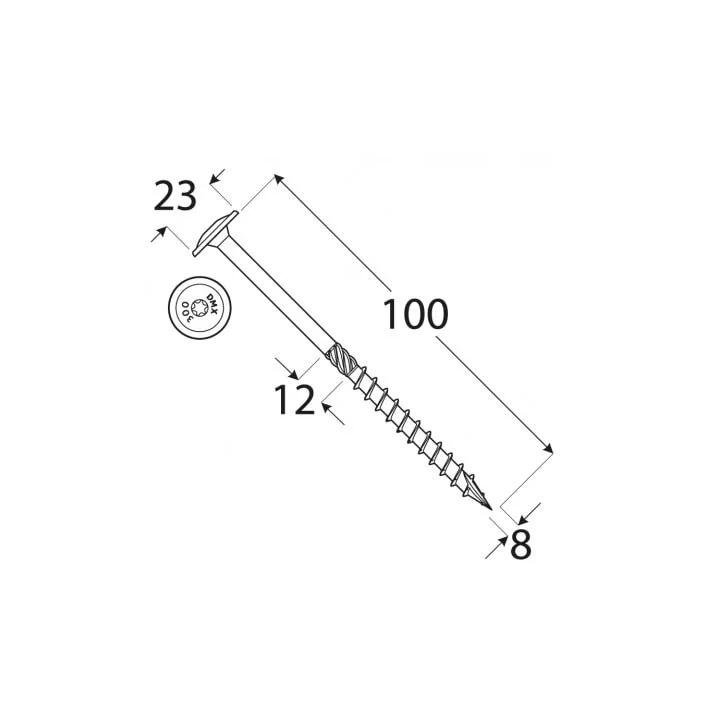 Domax - CT screw with a washer head