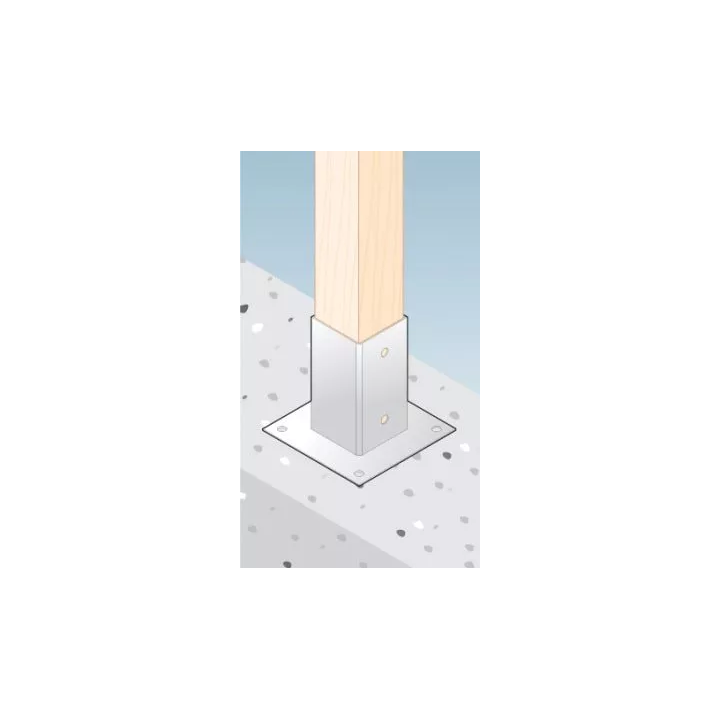 Domax - a pole base with a PSP rectangular base