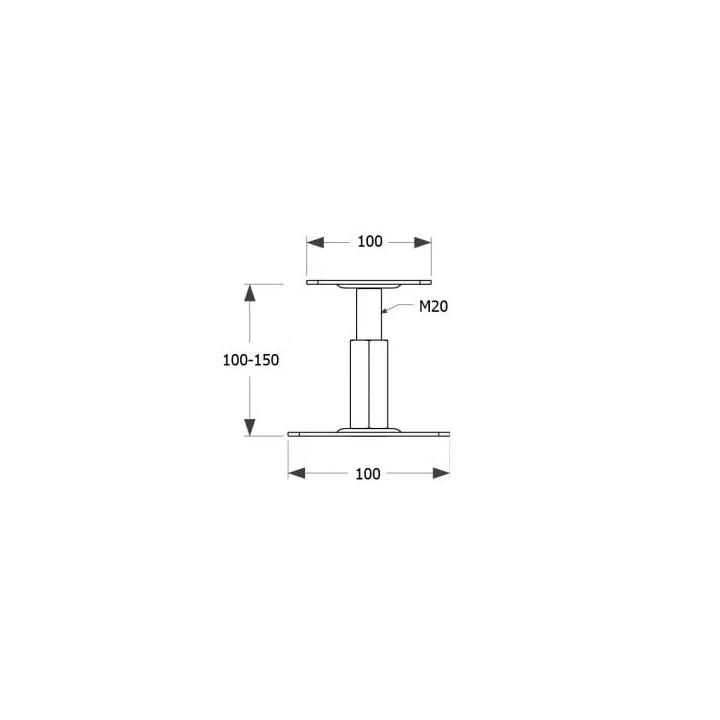 Domax - column base adjustable threaded PR