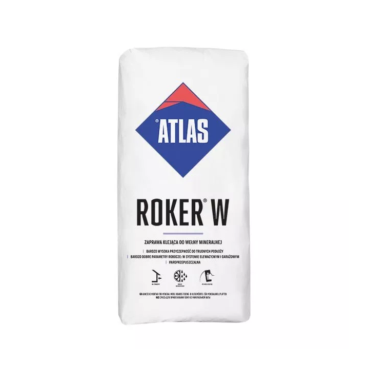 Atlas - zaprawa klejąca do wełny mineralnej Roker W