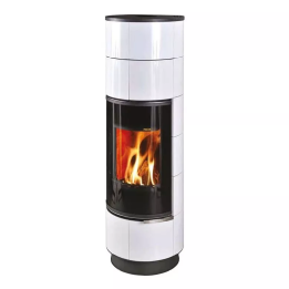Thorma - piecyk na drewno Delia Plus kafel biały 7,5 kW