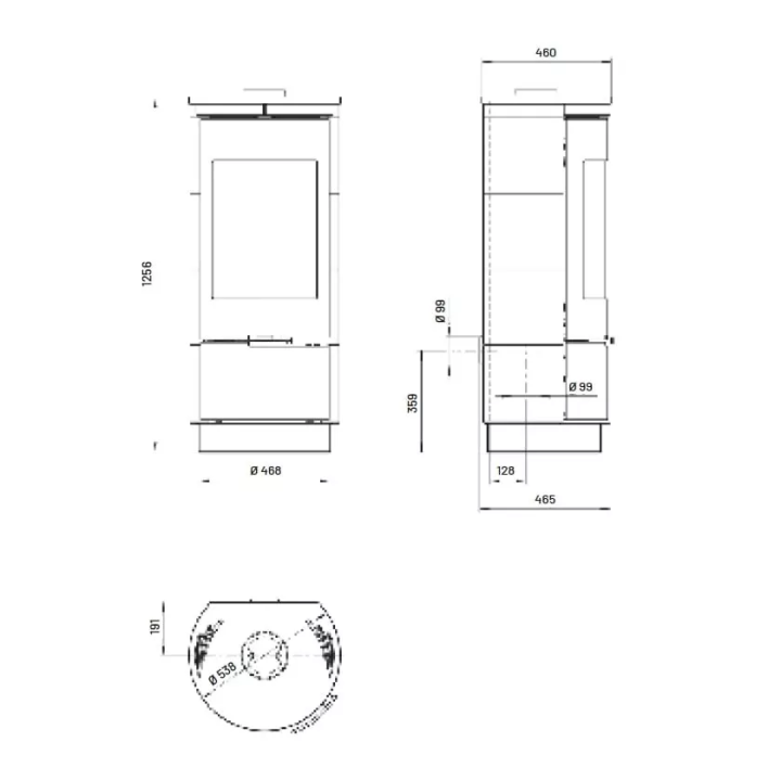 Thorma - piecyk na drewno Andorra Extra kafel biały 7,5 kW