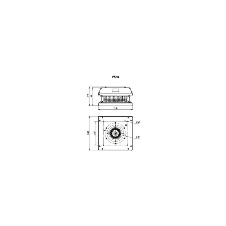Vents - VKHz horizontal discharge roof fan