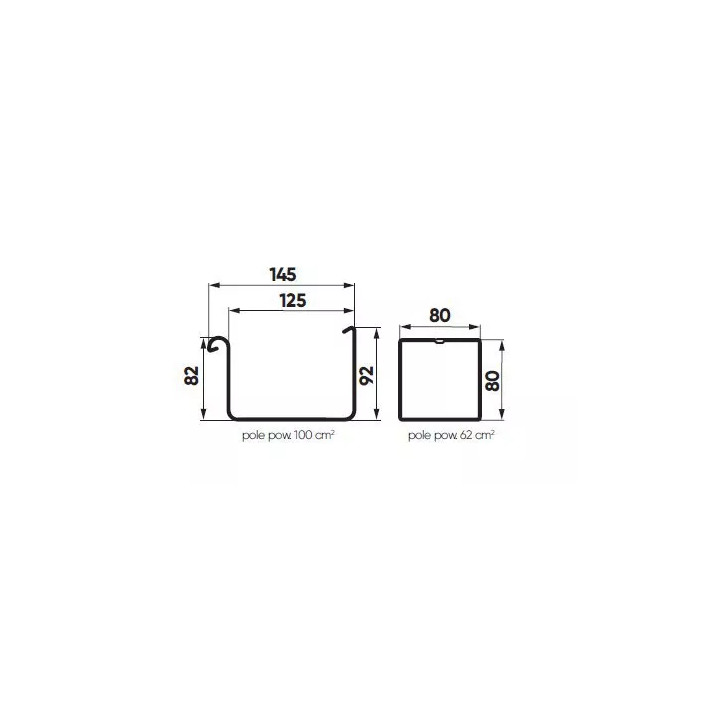 Galeco - quadratisches System STAHL - Ecke für die Leibungsabdeckung