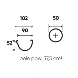 Galeco - system półokrągły PVC - łuk 90°