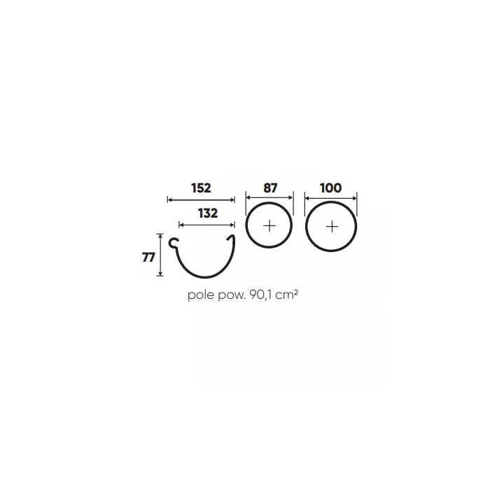 Galeco - semicircular system STEEL - sink basket