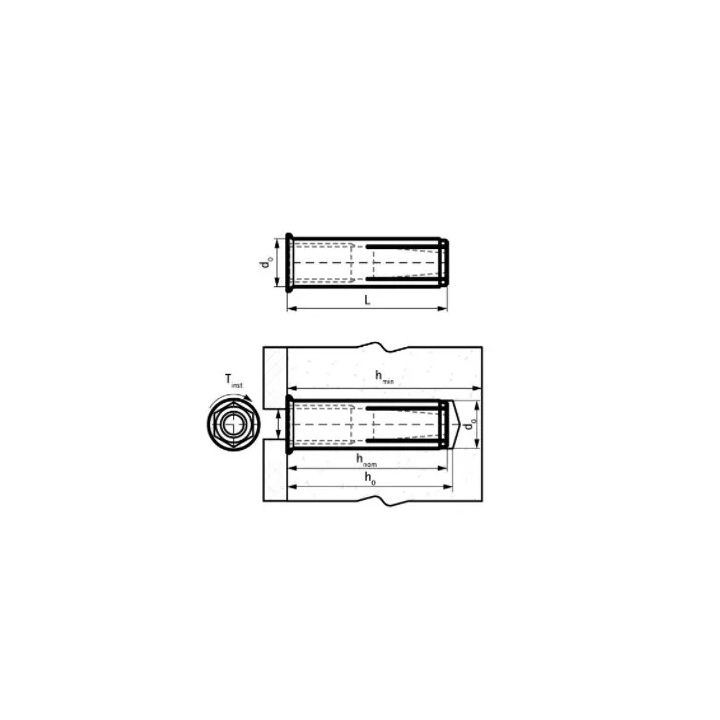 Walraven - kotwa mechaniczna wbijana z kołnierzem WDI1L