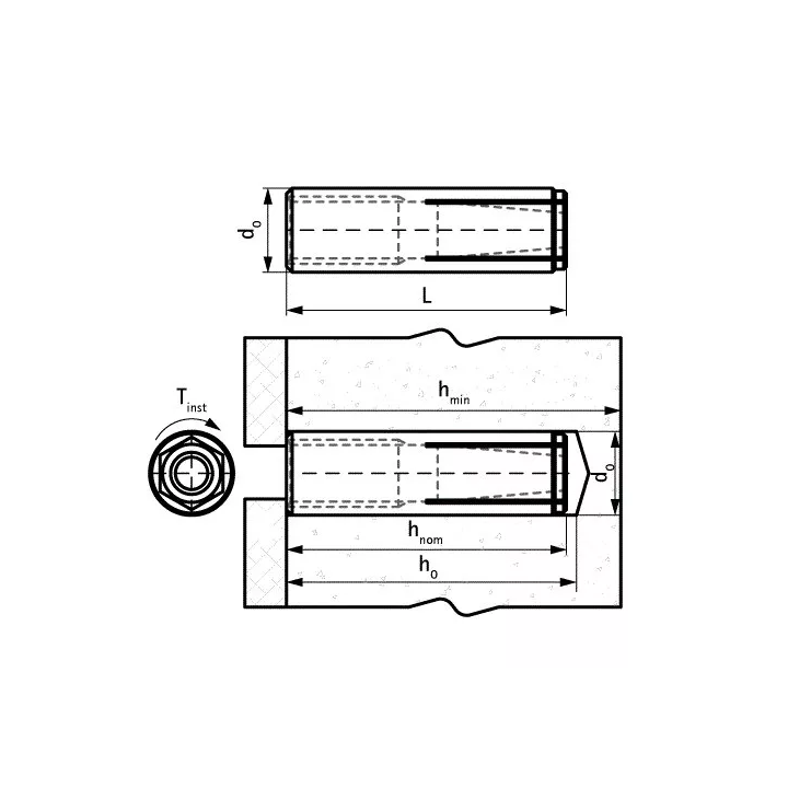 Walraven - mechanischer Antriebsanker aus Edelstahl WDI1 STN