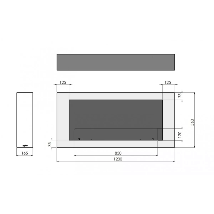 Infire - Murall 1200 biofireplace