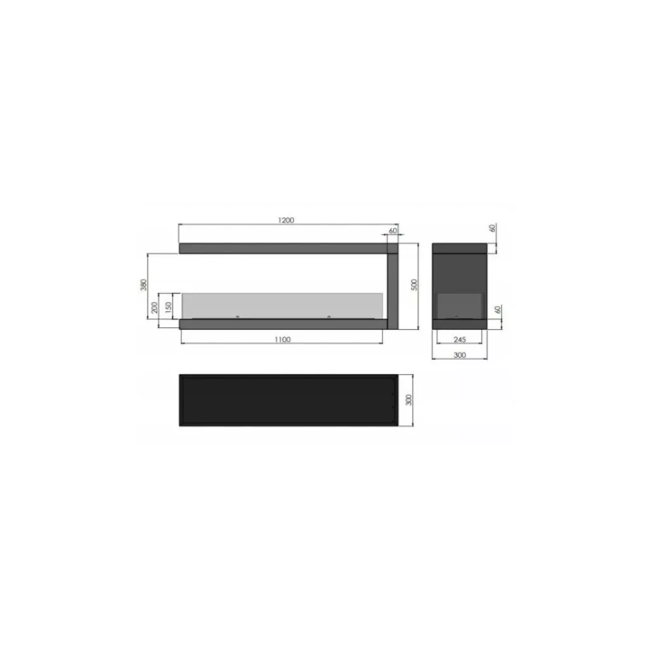 Infire - Inside U1200 biofireplace