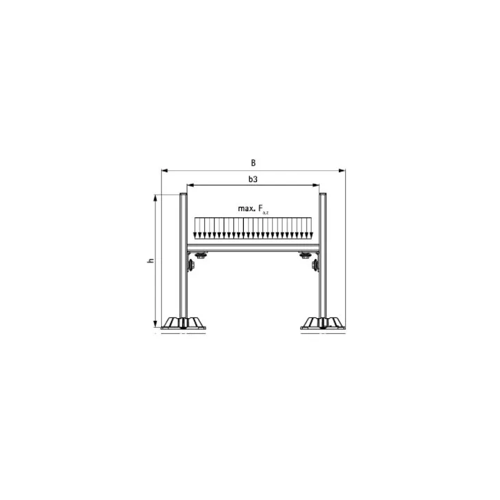 Walraven - stelaż do mocowania tras kablowych Yeti 130 BIS (BUP1000)