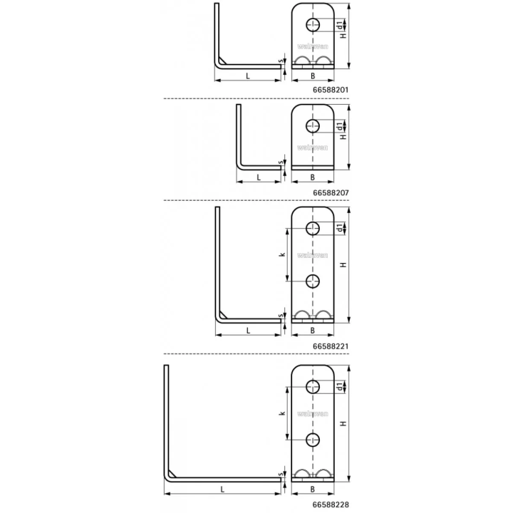 Walraven - kątowniki montażowe 90° BIS Strut (BUP1000)