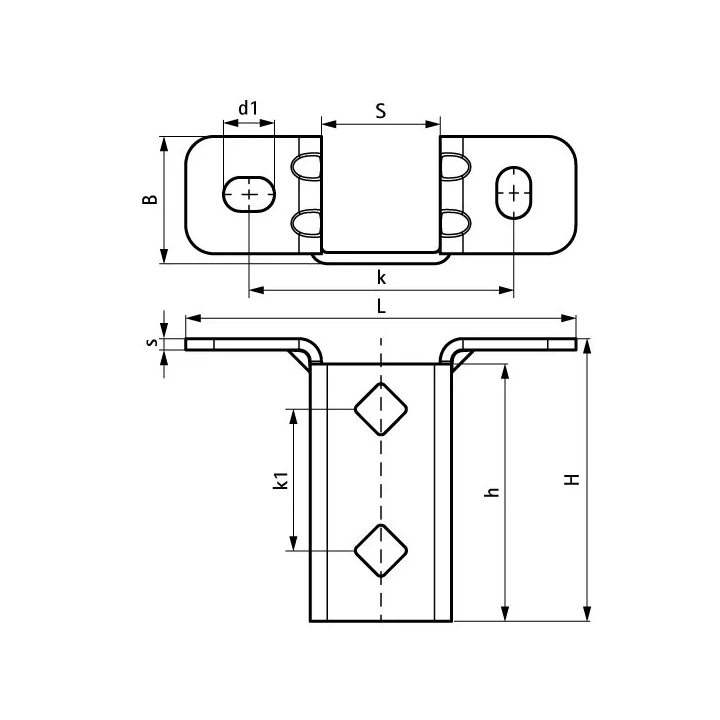 Walraven - kątowniki konstrukcyjne 90° BIS Strut (BUP1000) 