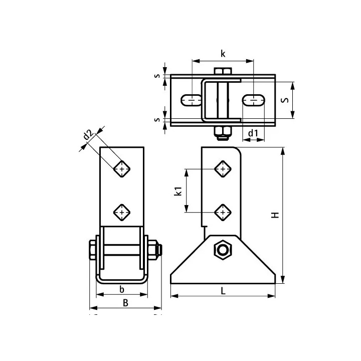 Walraven - uchwyt ścienny przechylony BIS Strut (BUP1000)
