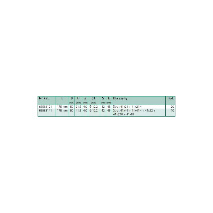 Walraven - łącznik U do szyn montażowych Strut (BUP1000)