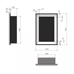 SimpleFire - biokominek Frame 550