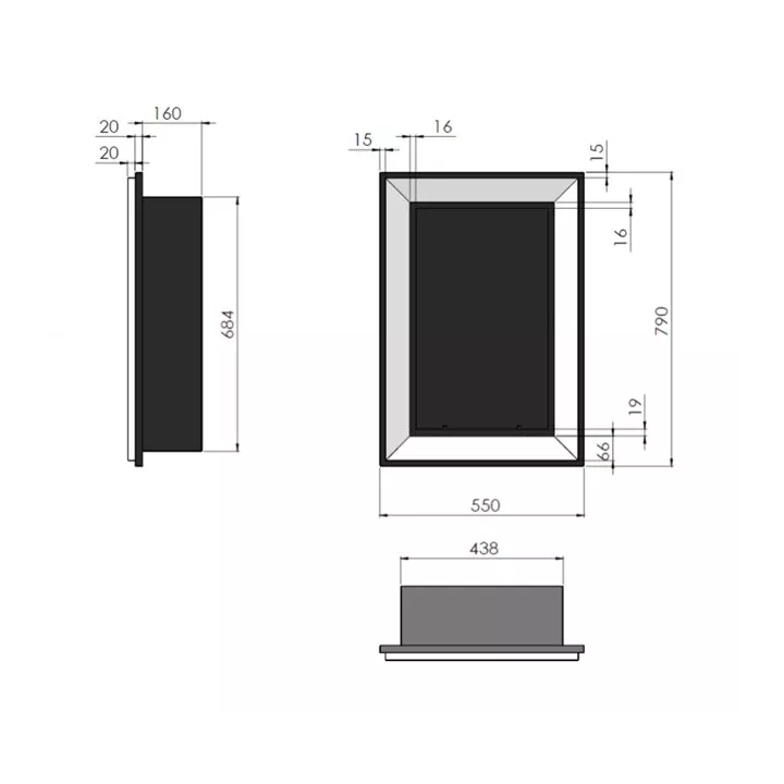 SimpleFire - biokominek Frame 550