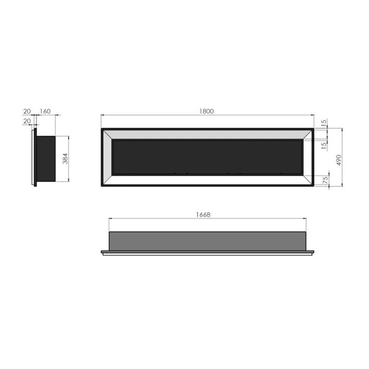 SimpleFire - biokominek Frame 1800