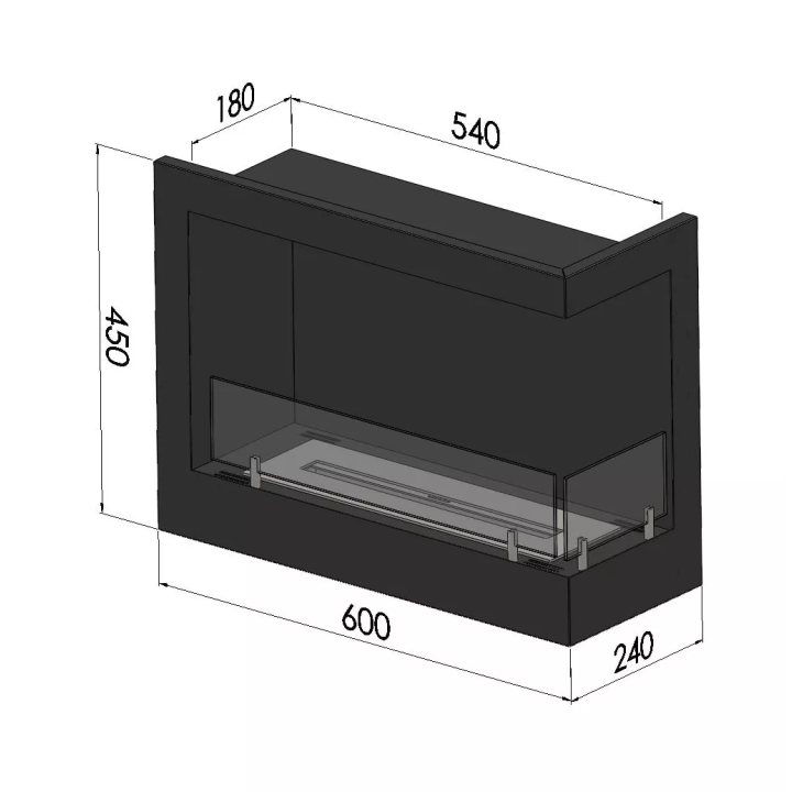 SimpleFire - biokominek Corner 600
