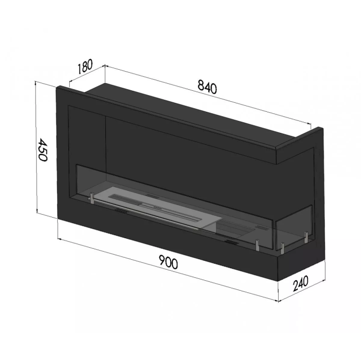 SimpleFire - biokominek Corner 900