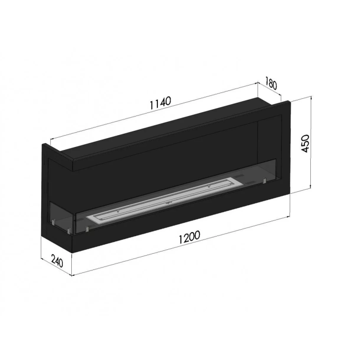 SimpleFire - biokominek Corner 1200