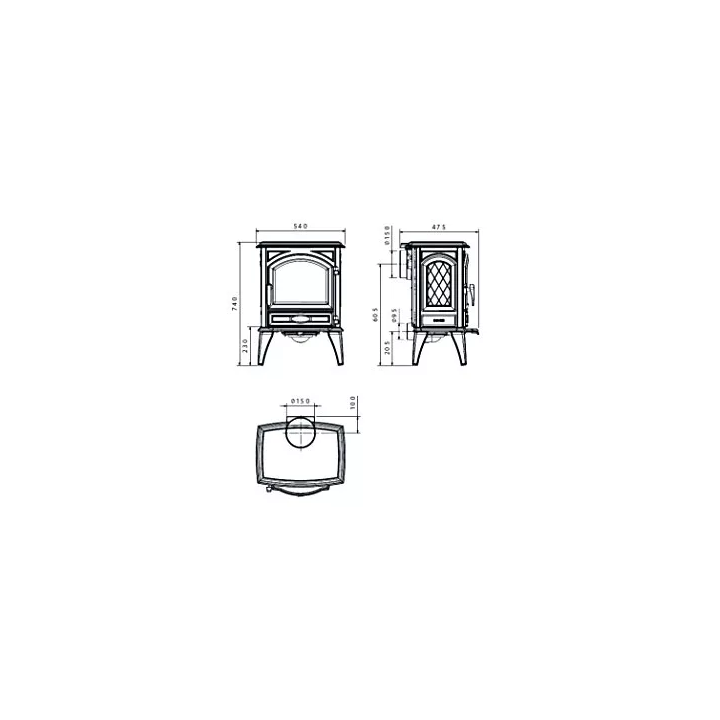 Dovre - piec na drewno 540 W