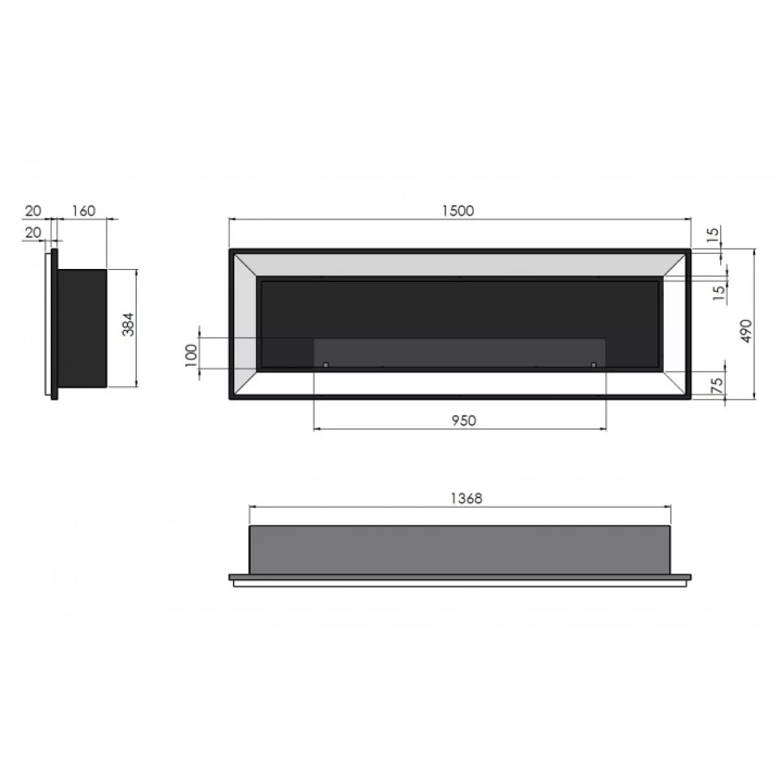 SimpleFire - biokominek Frame 1500
