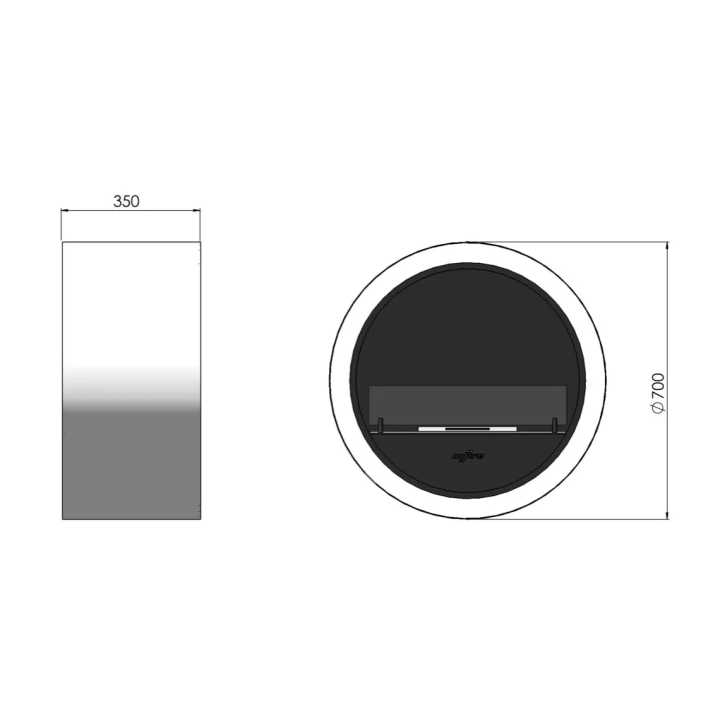 Infire - biokominek Incyrcle Wall