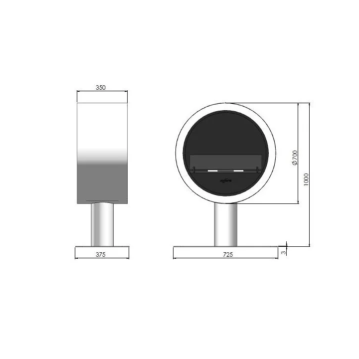 Infire - biokominek Incyrcle Stand