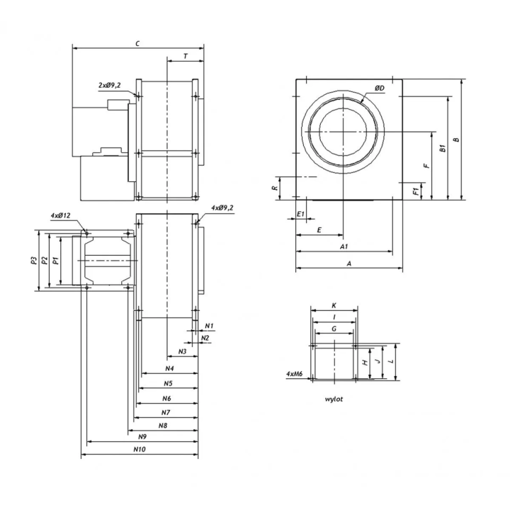 Venture Industries - wentylator promieniowy GMT - trójfazowy 400 V