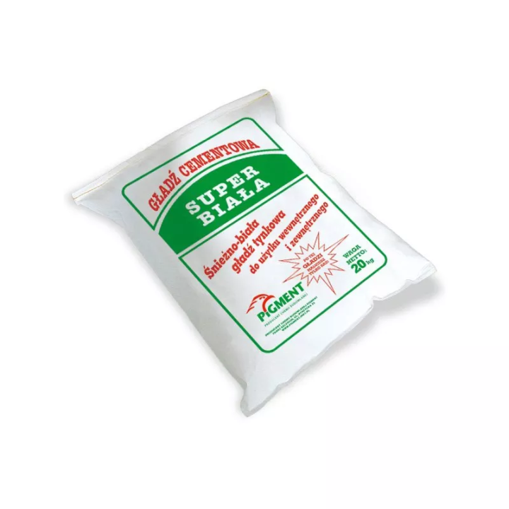 Pigment - uniwersalna, plastyczna i wytrzymała gładź cementowa Super Biała