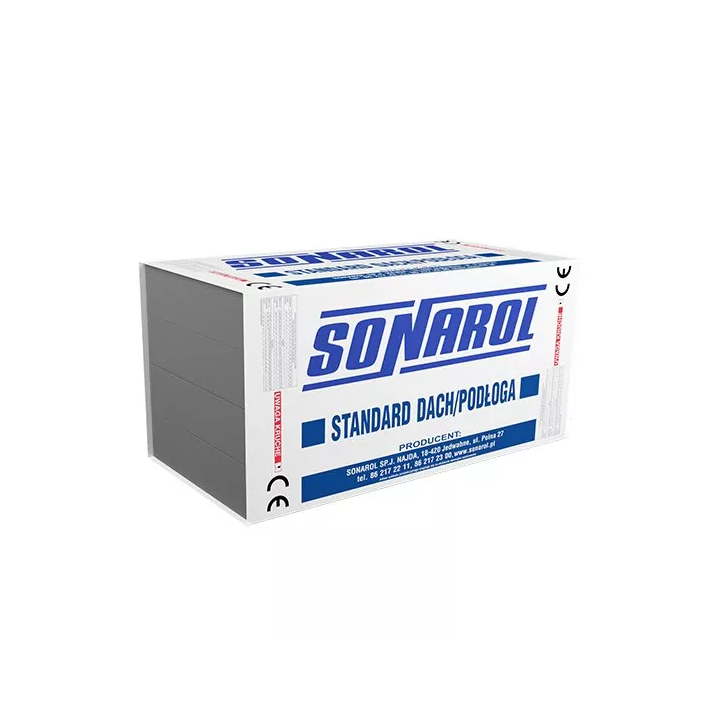Sonarol - styropian EPS 033 Standard Dach/Podłoga Grafit