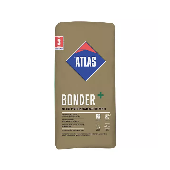 Atlas - klej do płyt gipsowo-kartonowych Bonder+