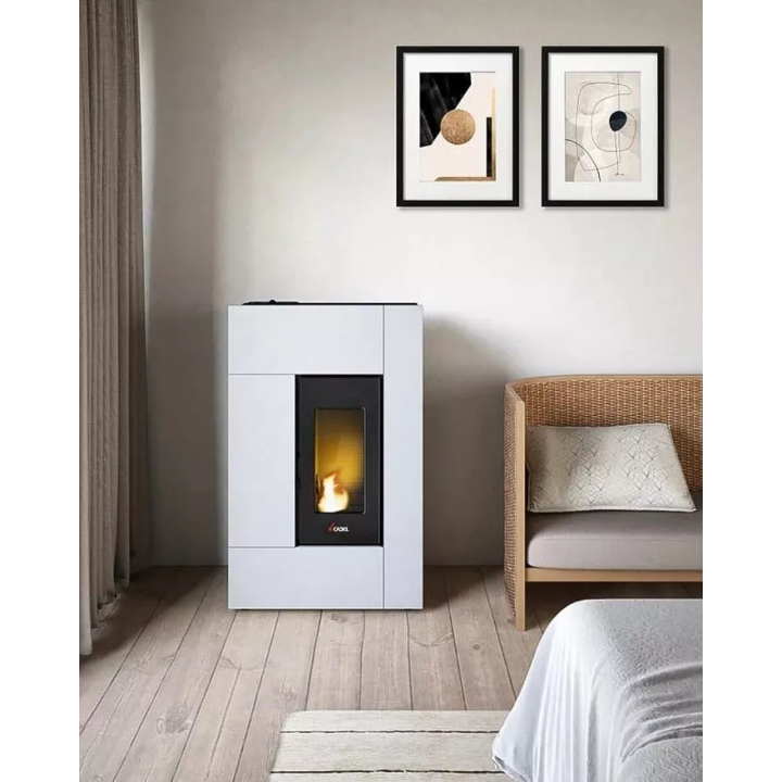 Cadel - piecyk na pellet Spirit 5 biały 5,2 kW