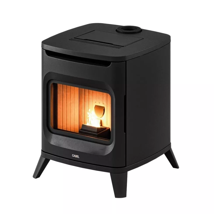 Cadel - piecyk na pellet Hublot 6 Up Twin czarny 6,0 kW
