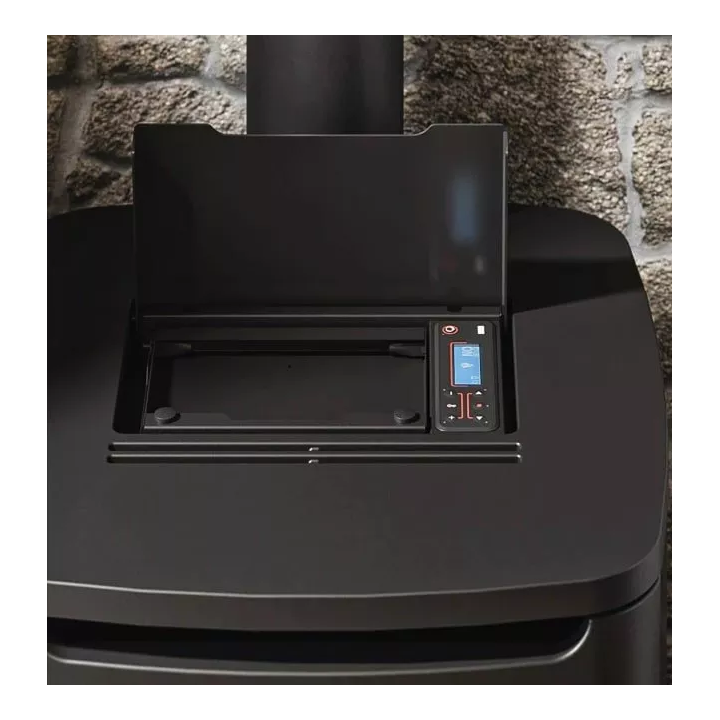 Cadel - piecyk na pellet Hublot 6 Up Twin czarny 6,0 kW