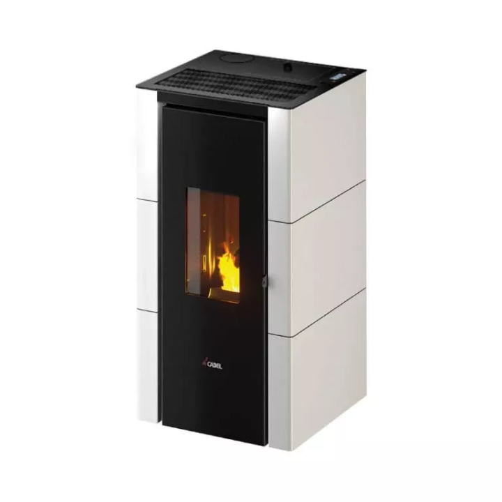 Cadel - piecyk na pellet Cristal 7 Up biały 7,0 kW