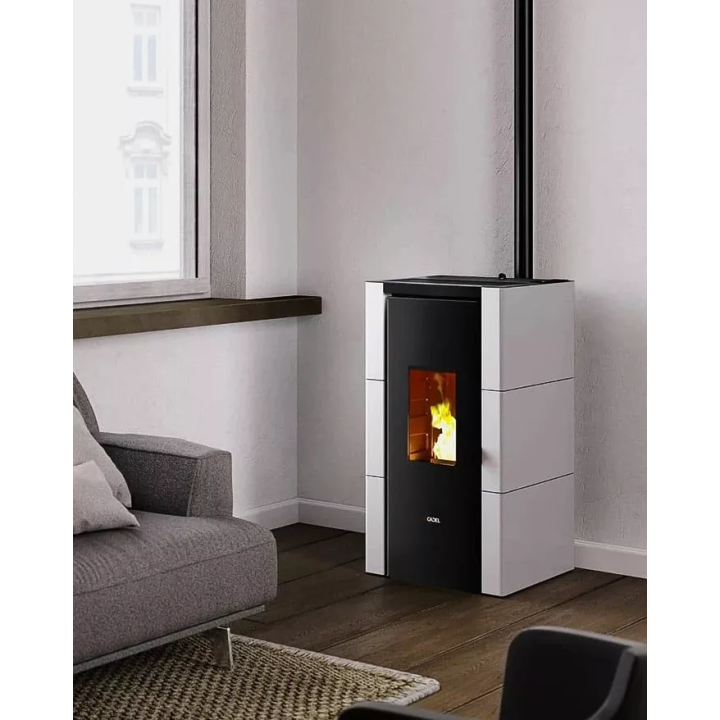 Cadel - piecyk na pellet Cristal 7 Up biały 7,0 kW