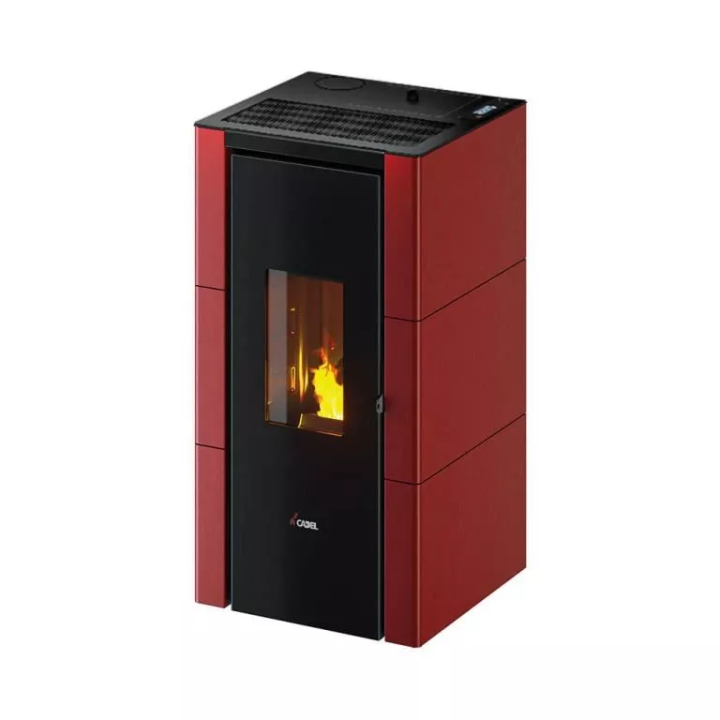 Cadel - piecyk na pellet Cristal 7 Up bordowy 7,0 kW