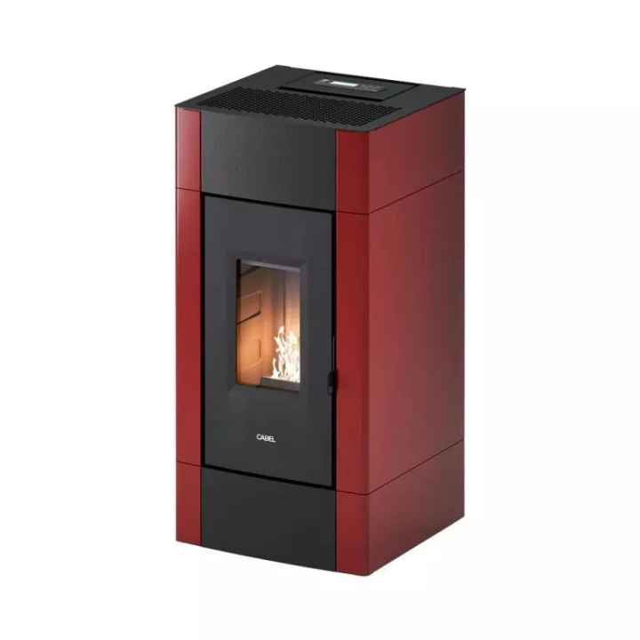 Cadel - piecyk na pellet Cristal 9 bordowy 8,5 kW