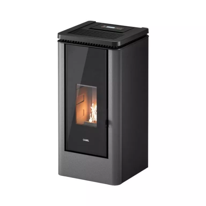 Cadel - piecyk na pellet Icon Plus 9 szary Titanium 8,5 kW