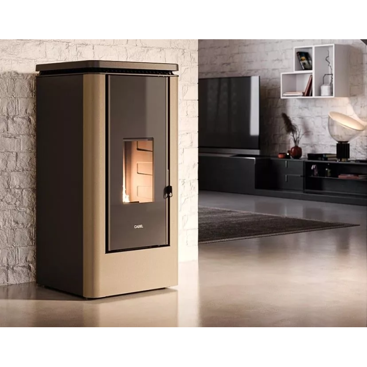Cadel - piecyk na pellet Icon Plus 9 szary Titanium 8,5 kW